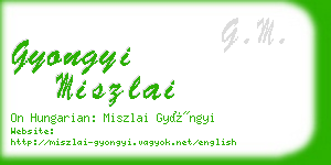 gyongyi miszlai business card